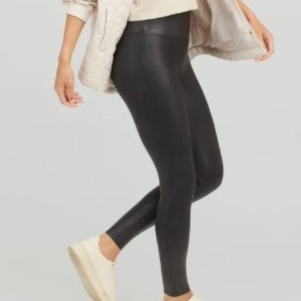 Spanx Petite Faux Leather Leggings